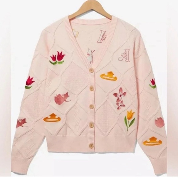 Her Universe Sweaters - Her Universe/Box Lunch Disney’s Sleeping Beauty Aurora diamond cardigan sz 4